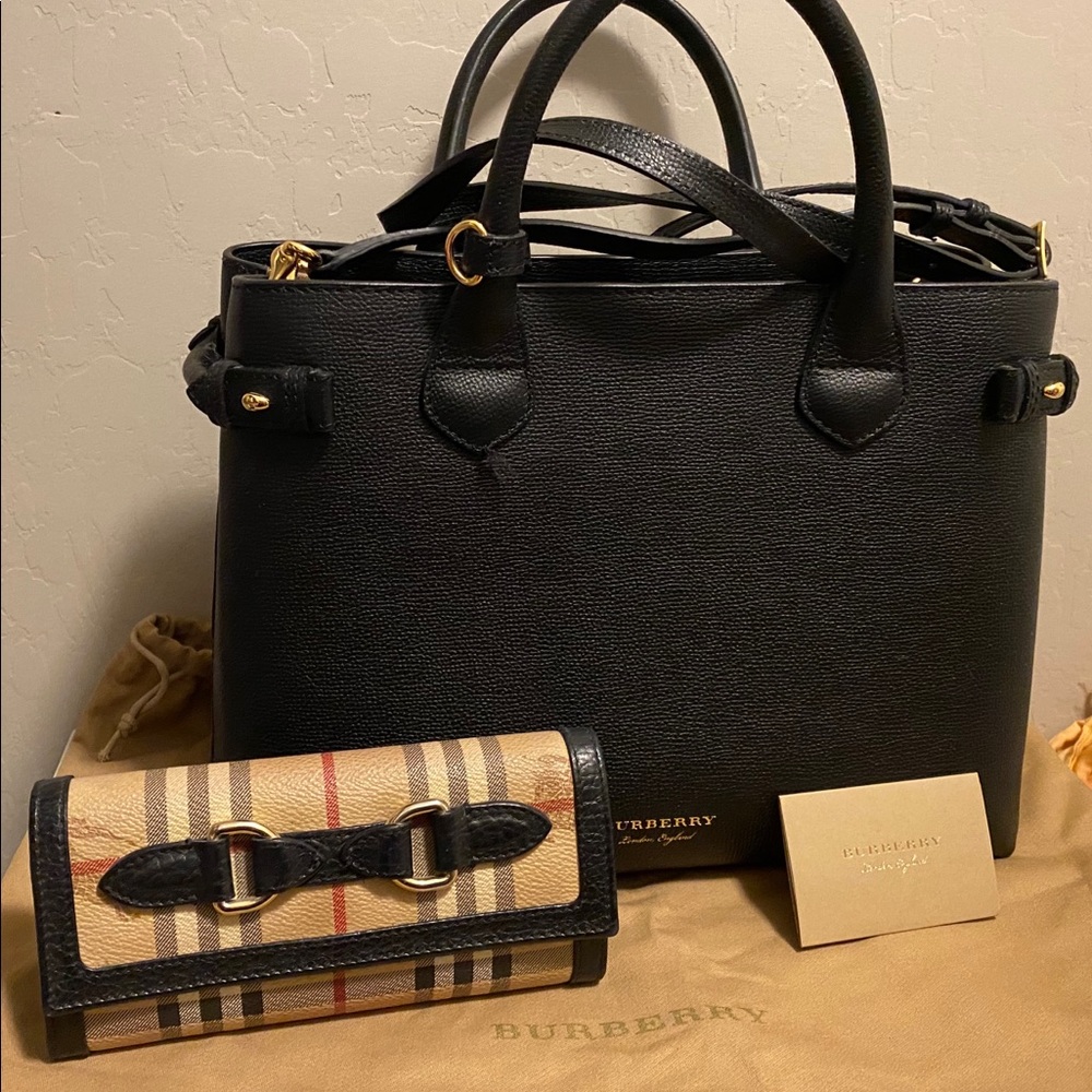 Auth Burberry Banner Bag & Wallet